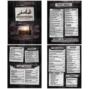 Outfitters Menu Design